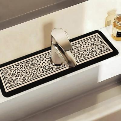 Super Saugfähige Abtropfmatte Küchenmatte Spülbeckenarmatur Geschirrmatten Rutschfeste Abtropfmatten Arbeitsplatten-Schutz Untersetzer tapis