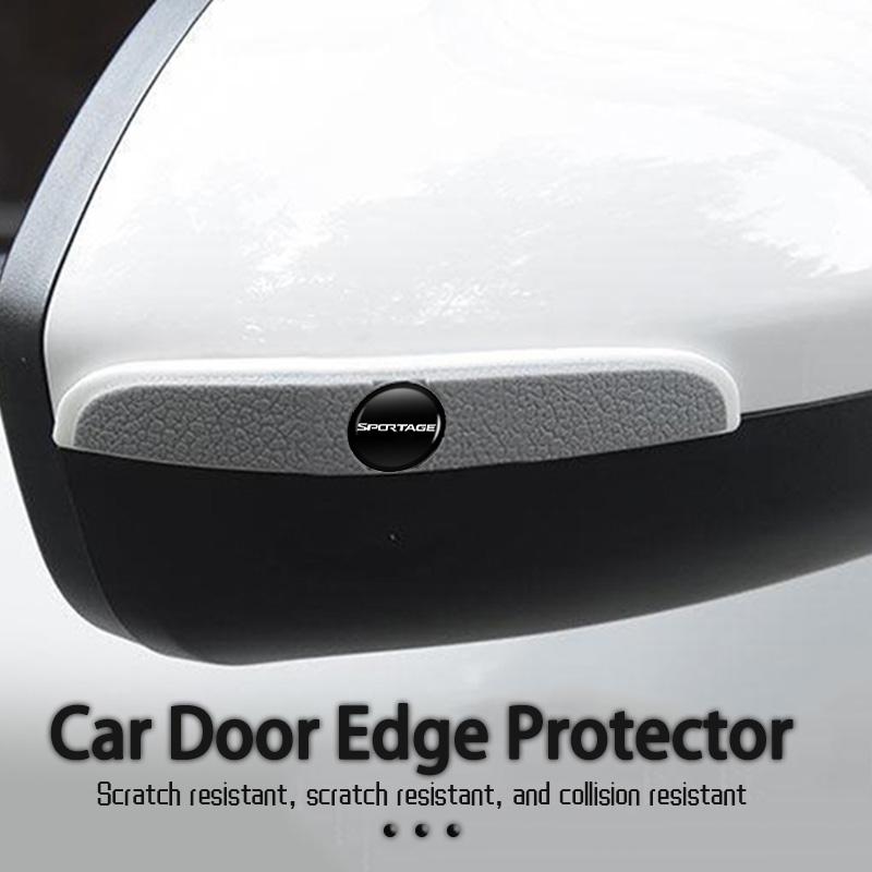 FBOW3 4Pcs Rubber Anti Collision Strip Car Door Rearview Mirror Protector Stickers For KIA Sportage Ceed Sorento Niro Cadenza Proceed