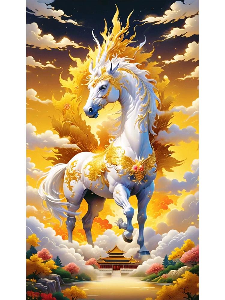 DIY Diamond Painting New Product Dragon Horse Flower Jewelry Embroidery Mosaic Horse Butterfly 5D Cross Embroidery Decoration
