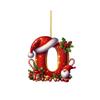 Christmas 26 Letters Ornament Flat Hanging Pendant Personalized Holiday Festive Tree Decor Gift For Christmas Party Ornament