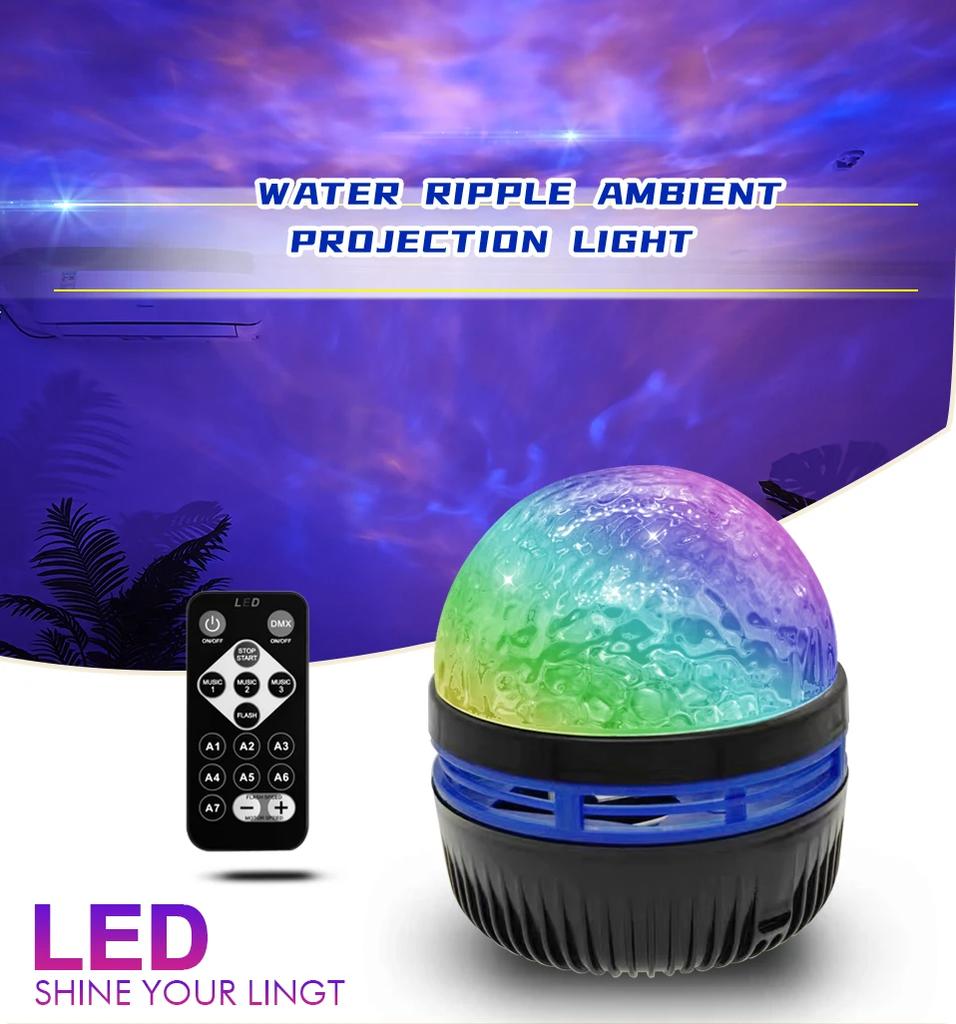 Starry Sky Galaxy Night Light Projector Remote Control USB Aurora Color Changing Lamp For Room Christmas Party Decor Lighting