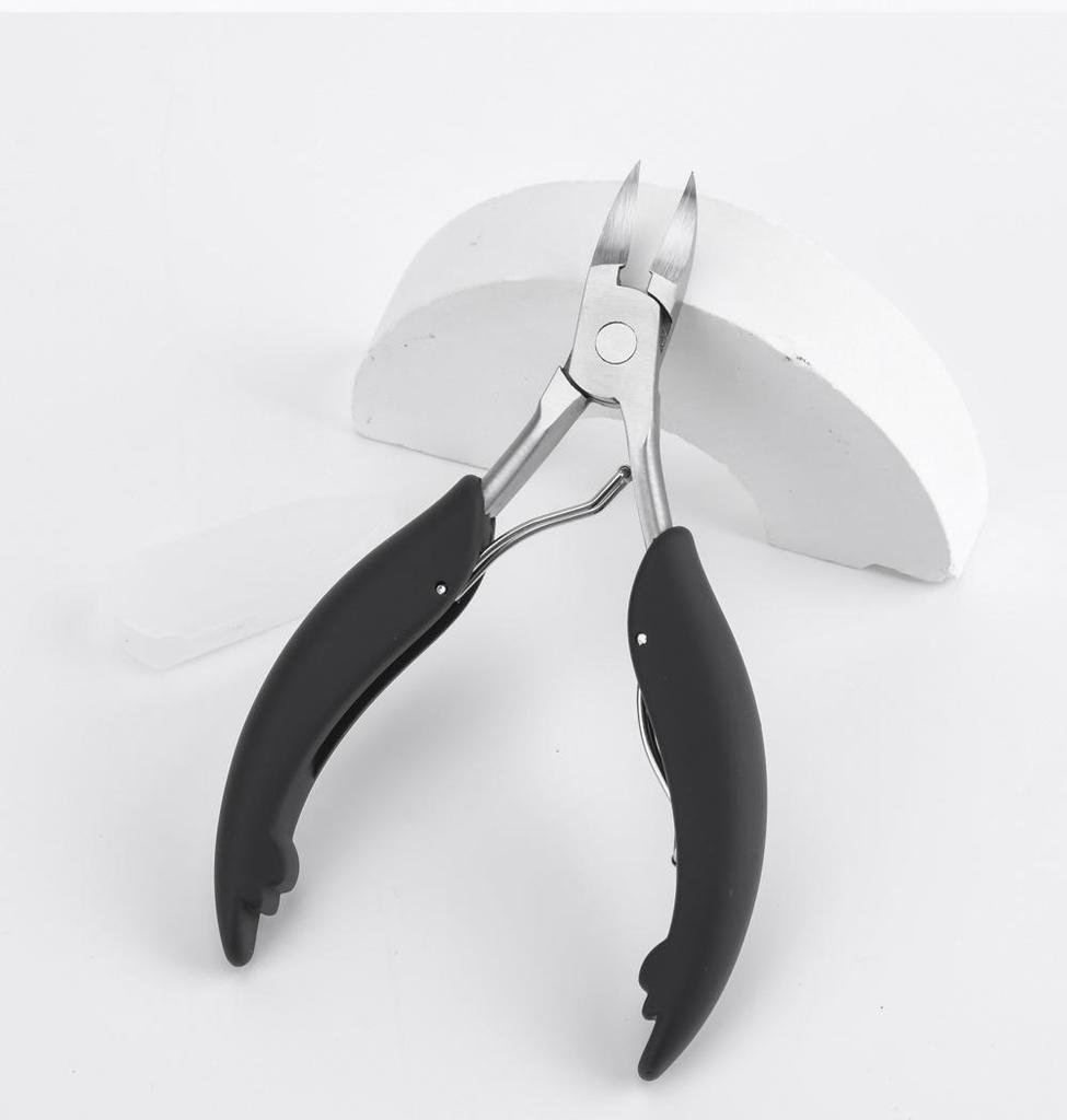 Slanted Nail Clippers & Cuticle Trimmer Set with Callus Remover - Stainless Steel Eagle Beak Design Pedicure Tool.