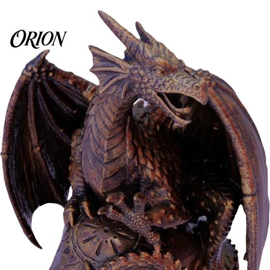 Bookshelf Display Figurine Flying Dragon Skull Resin Statue, On Human Figurine, Collectible Fantasy Statue Halloween Abstract Sculpture, Gothic Garden