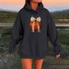 Women's Long-sleeved  Oversized Dropped Shoulder Sleeves Women's Hooded Halloween Print Plush Sweatshirt