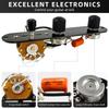 Domofa Full Load Guitar Control Plate Pre-wired 3-Way Switch 250K Large Potentiometer Rolette Volume Tone Knob Telecaster Electric Guitar Parts Black