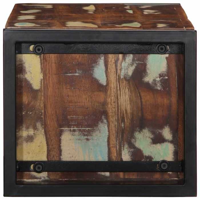 VidaXL Meuble TV multicolore 80x30x25 cm bois de récupération solide, support tv, armoire média, armoire hifi, unité TV, 4015934