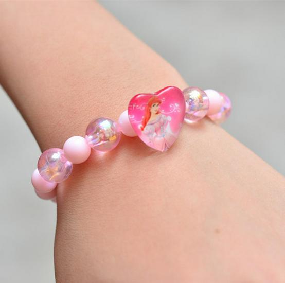 Colorful Sparkle Bead Bracelet for Kids - Princess Jewelry Gift