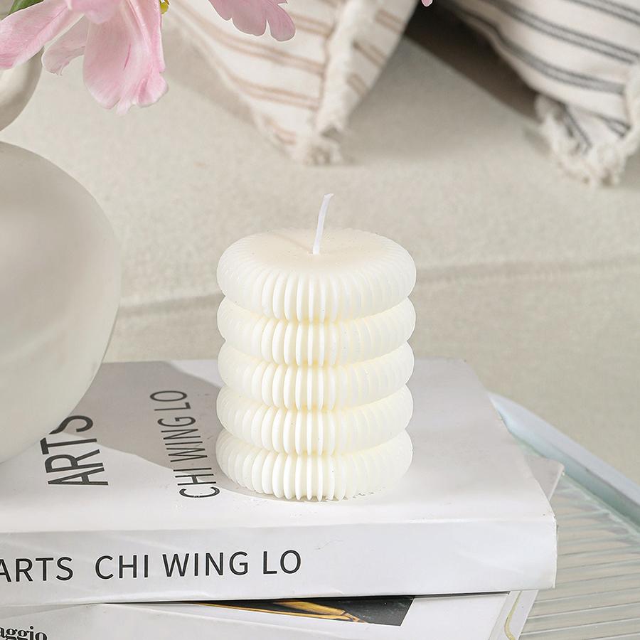 1pcs Nordic Style Cylindrical Candle Smokeless Candle for Wedding, Party, Birthday Decoration, Nordic Home Decoration, Bedroom