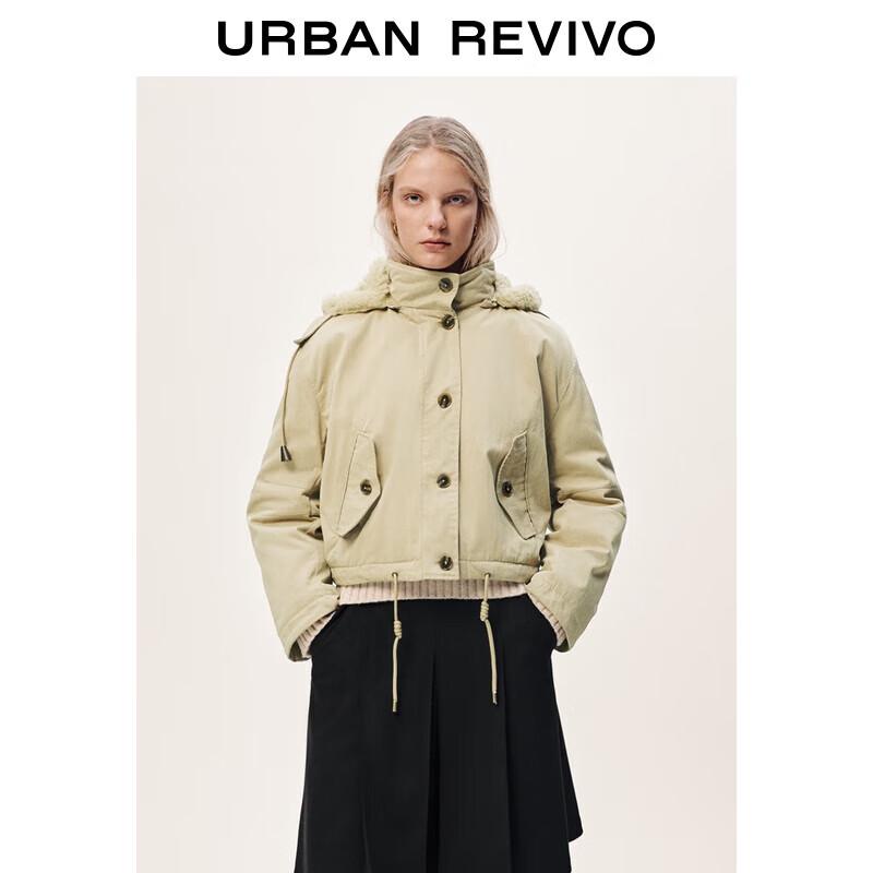 UR Women's Faux Fur Hooded Padded Winter Jacket