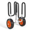 VEVOR Kayak Cart, 68.0 Kg Load Capacity, Stand Up Paddle Board Trolley with 25.4 Cm Solid Rubber Tires & Kickstands