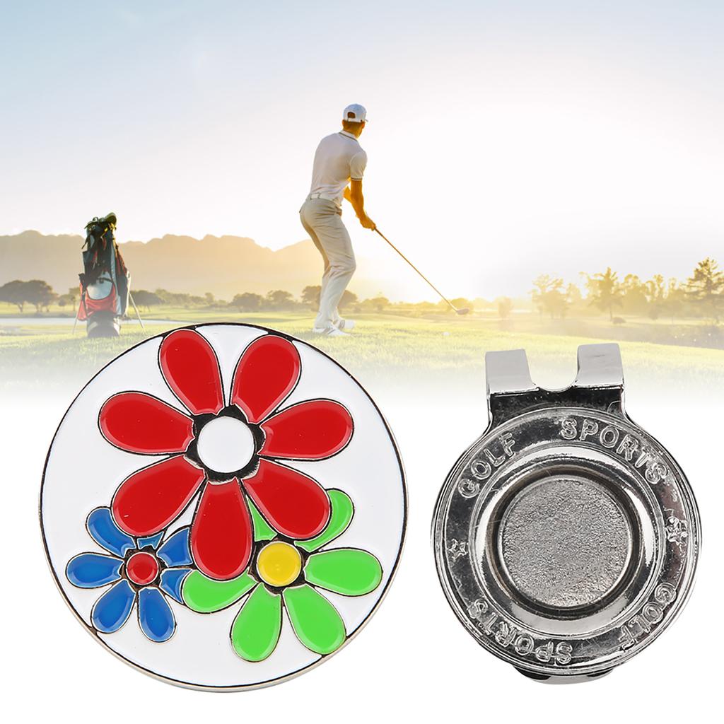 Metal Gold Plating Removable Golf Ball Marker Magnetic Hat Clip Compact Cap Clamp Gift