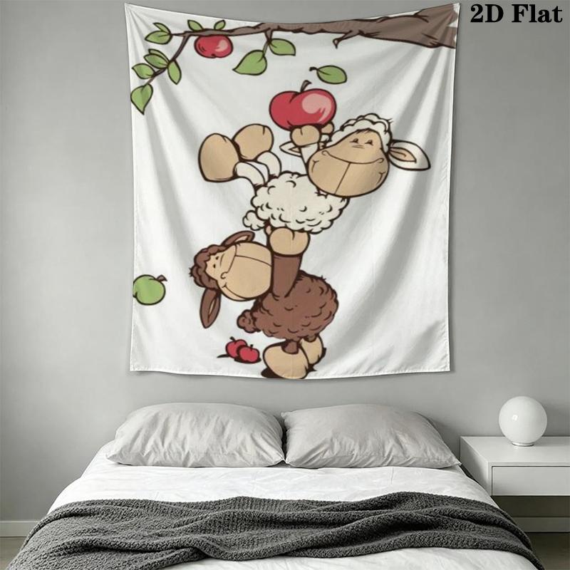 Jolly Cute Wall Tapestry Aesthetic Wall Hanging Printed Fabric Blanket Decorative Tapestries for Bedroom Living Room Home Decor