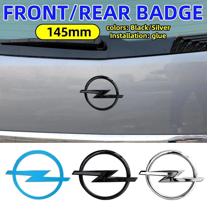 145mm 3D ABS Black/Silver Car Front Grille Hood Bonnet Emblem Rear Trunk Badge Logo Sticker For Opel Astra Insignia Corsa Zafira