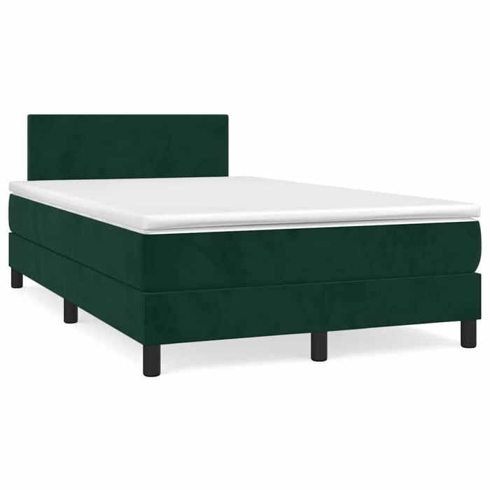 Maison Exclusive - Sommier à lattes de lit avec matelas vert foncé 120x190 cm