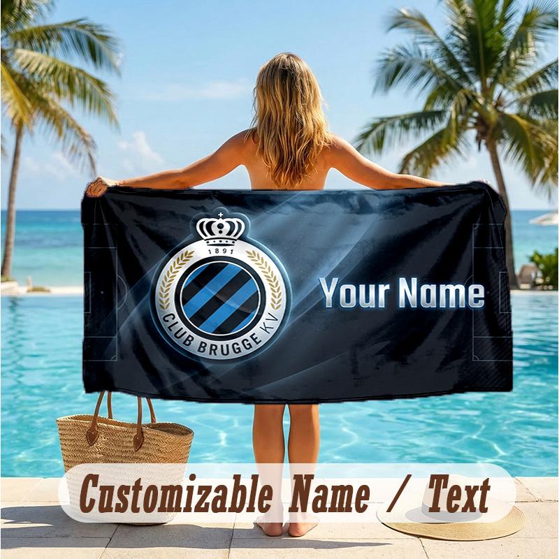 Personalisierbares Strandtuch, Weiches saugfähiges Schwimm-MultifunktionstuchClub Brügge FC