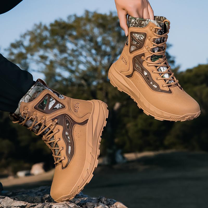 Men Boots High Top Desert Tactical Boots Outdoor Hiking Shoes Ankle Work Safty Sneakers Climbing Shoes Zapatos Para Hombre Male