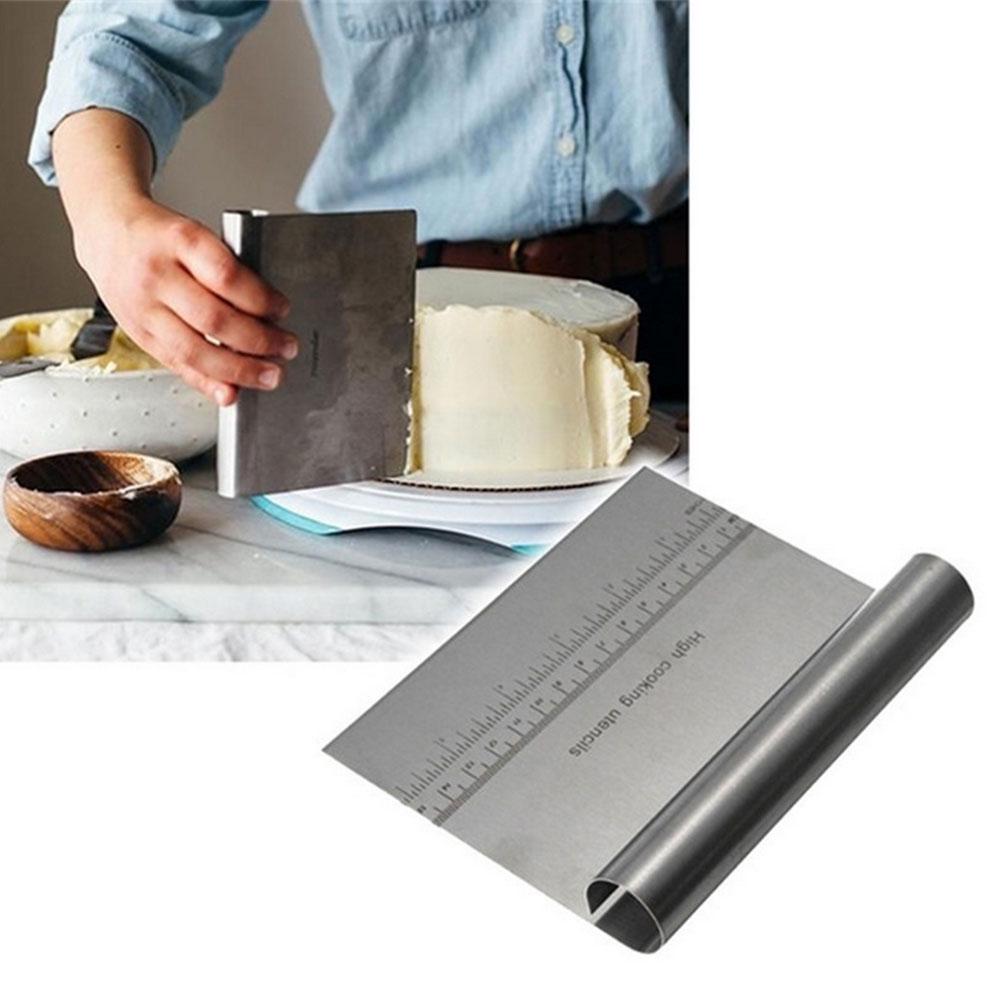 High Quality Stainless Steel Baking Pastry Stainless Steel Spatula Pizza Dough Scraper Kitchen Tool