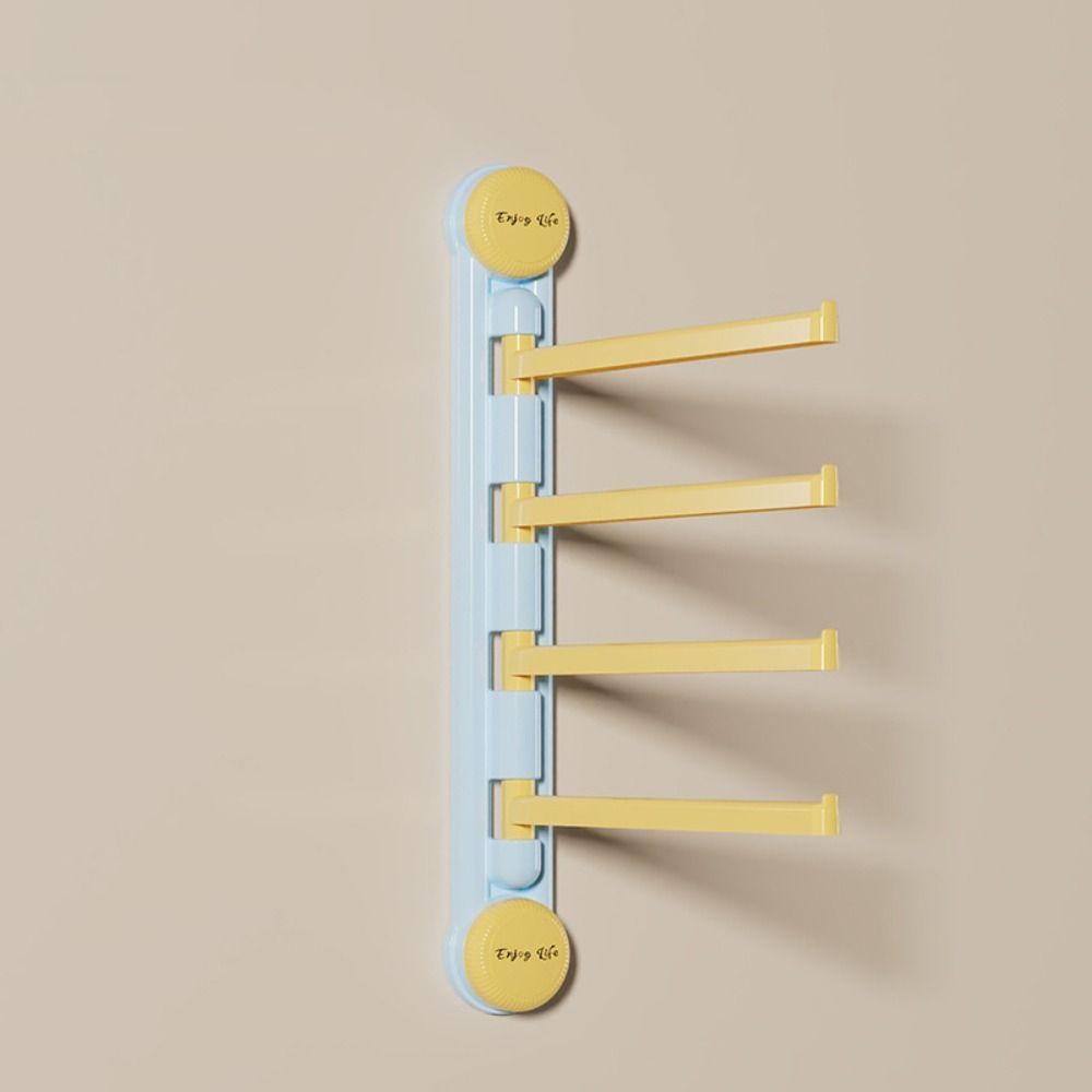 Drain Rotating Towel Bar Waterproof Bathroom Towel Pole Punch-free Suction Cup Towel Rack  Home