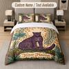 Set Biancheria da Letto 3 Pezzi Tema Leone Tigre Leopardo 1 Lenzuolo Sotto con Angoli & 2 Federe Biancheria da Letto Personalizzata per la Casa