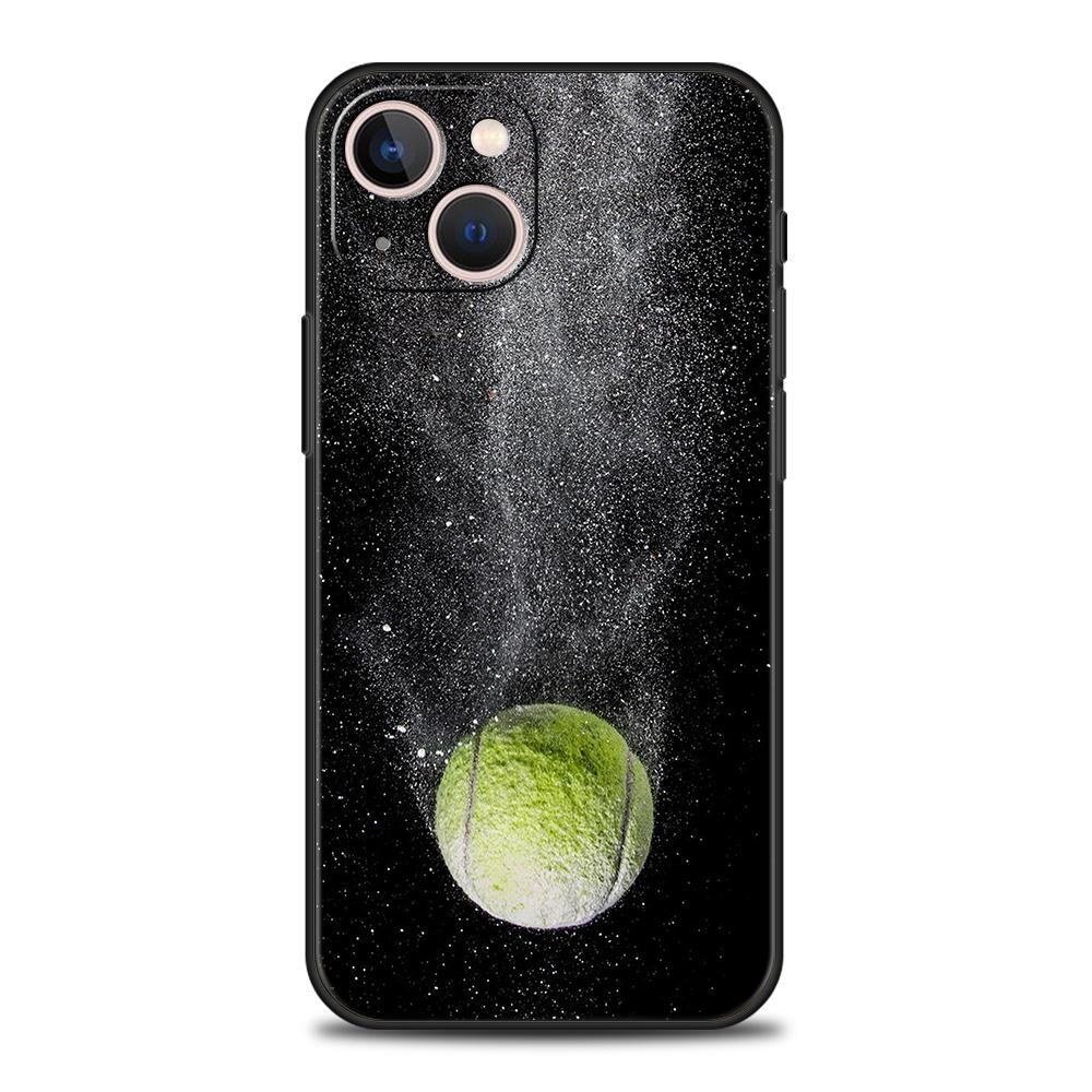 

Роскошный чехол для телефона с рисунком теннисного мяча для iPhone 11 12 13 14 15 16 Pro Max Mini X XR XS 7 8 Plus SE Силиконовый чехол Черный Funda iPhone 11 Pro