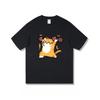 Hantel Orange Katze T-Shirt Grafische Tops Unisex Kurzarm Sommer Mode Bedrucktes T-Shirt Camiseta Hombre