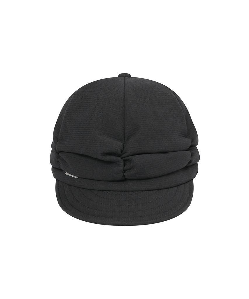 MISEKI SEOUL Pleats Shirring Cap Black