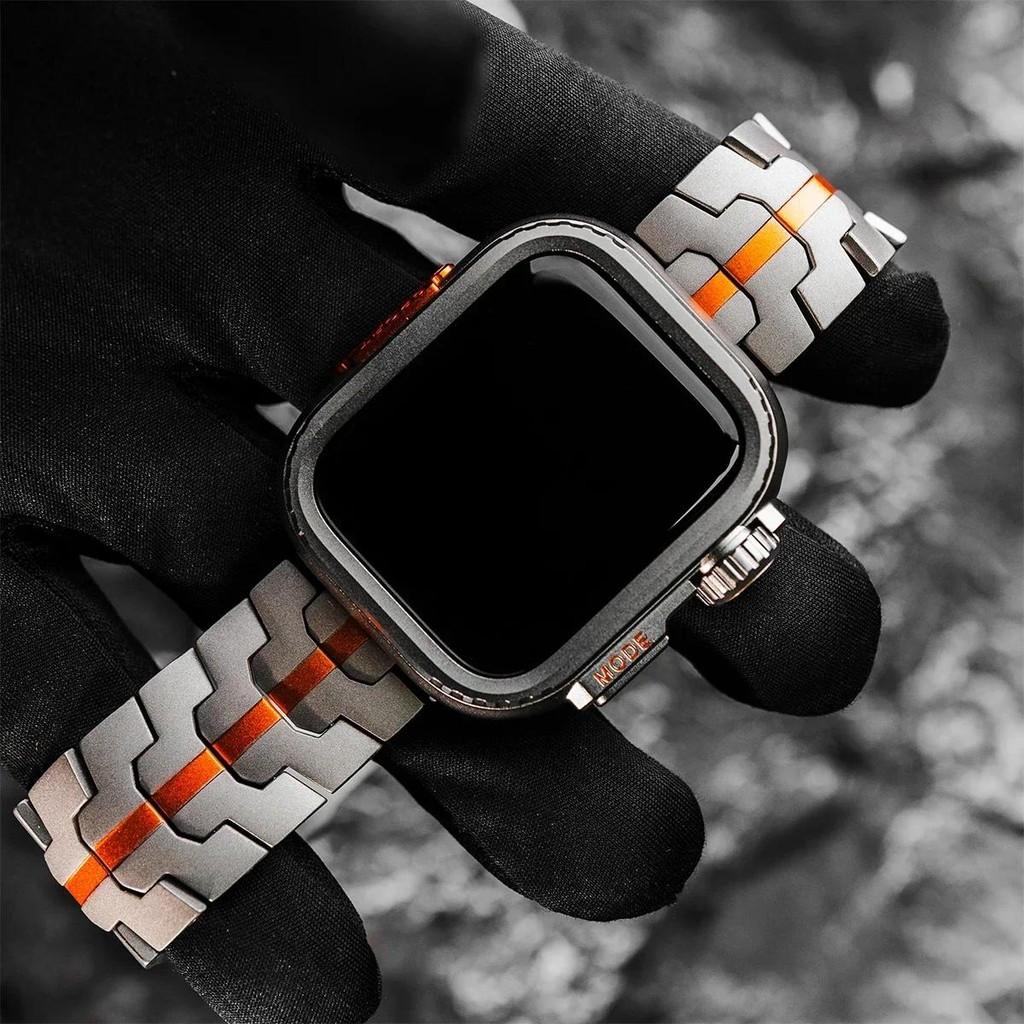 Lyxigt titanlegeringsarmband+metallfodral för Apple Watch Series 11 10 46mm 42mm Ultra 3/ 2 / 1 49mm 45mm 44mm 9 8 7 6 5 4 SE3/2/1