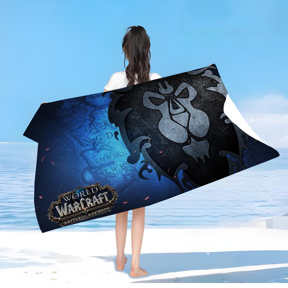 Game World of Warcraft Printed Beach Towels Shower Towel Sauna Travel Spa Microfiber Quick Dry Gym Accessories Cute Room Decor