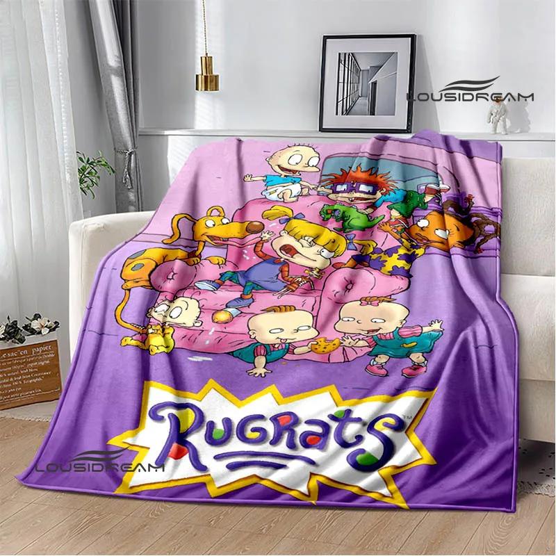 3D Cartoon R-rugrats Blankets Picnic blanket blankets for beds Flange Warm blanket Home travel blanket bed linings birthday gift
