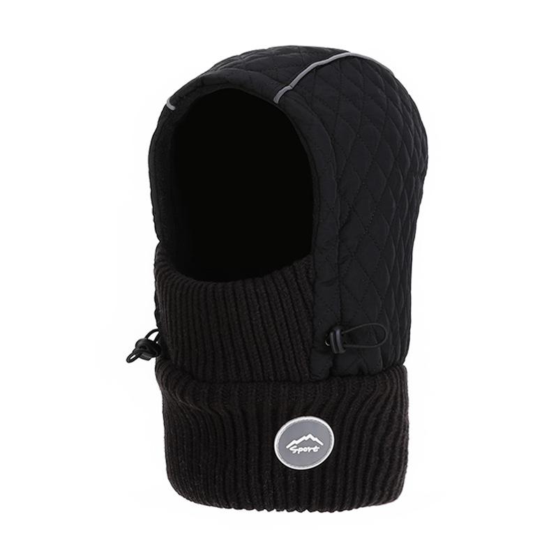 Winter Hat Mask Scarf All-In-One Hat Men's Velvet Warm Pullover Hat Women's Outdoor Cycling Ear Protectors Bomber Hat
