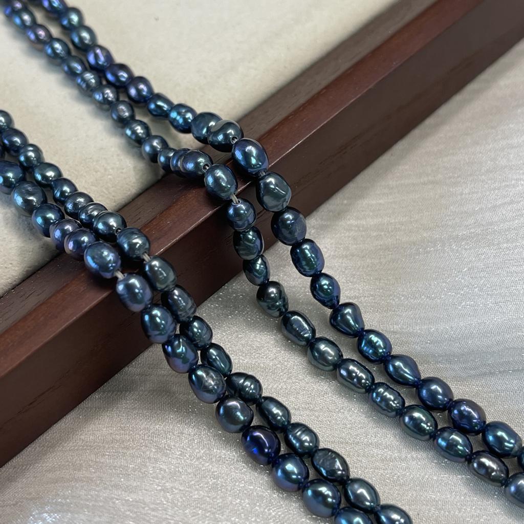 Black Rice Pearl 4-5mm For Jewelry Making DIY Necklace Bracelet Earrings Accessory