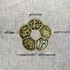 Antique Brass Plum Blossom Copper Coin Door Ornament Pendant