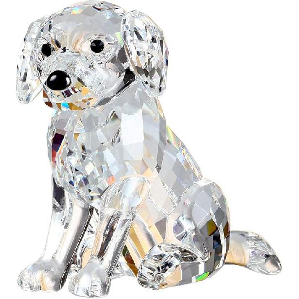 Crystal Labrador Dog Puppy Figurine Animals Lovely Craft Home Decor Ornaments Collectible Birthday Gifts (Gold) белый