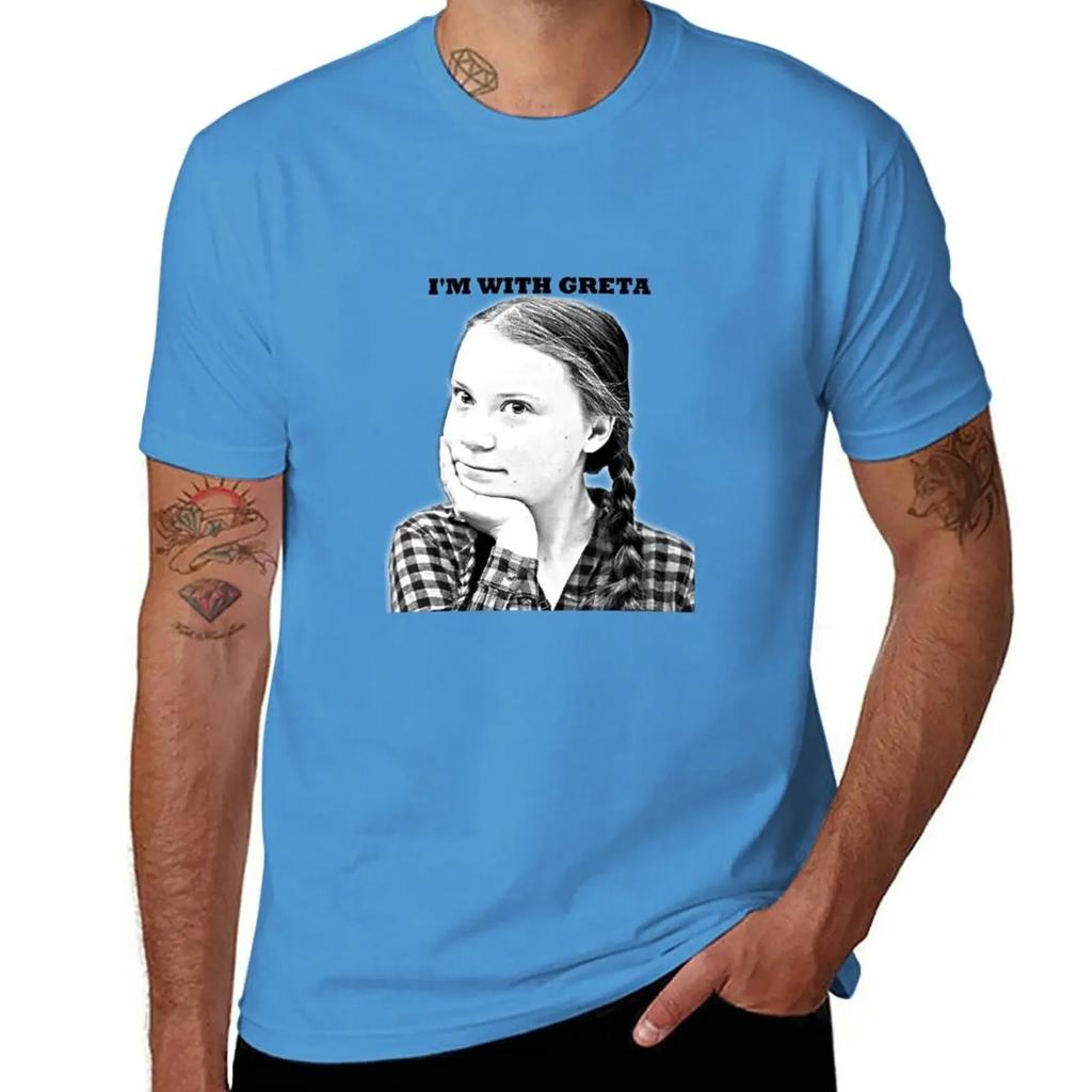 Greta Thunberg Climate Activist Tshirt Plain Shirts Graphic Oversized Graphic Tee Street Wear Workout Shirts For Unisex