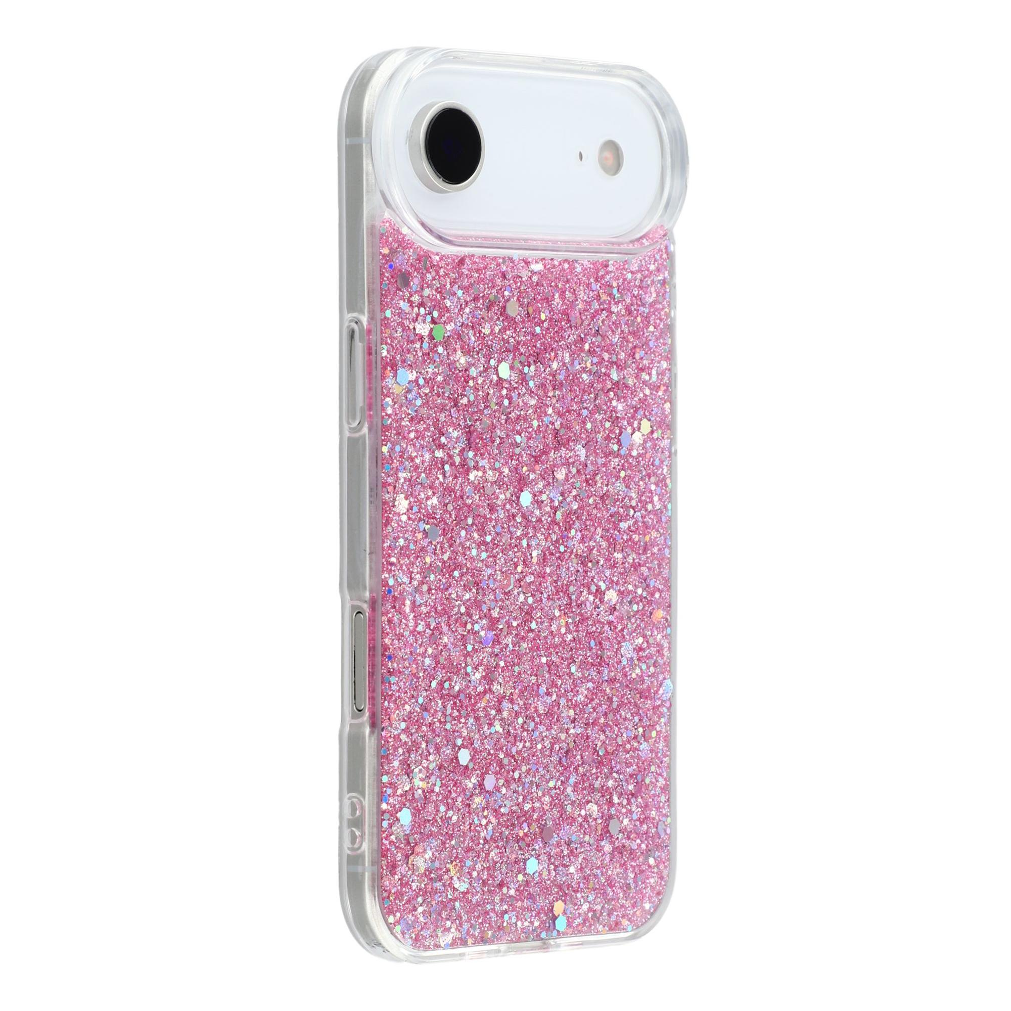 

For iPhone 17 Air Case Shockproof Soft TPU Phone Cover Glittery Design Pink