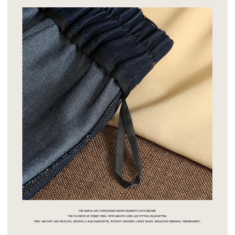 DIMANAF 2025 Autumn Winter Plus Size Women Pants Lady Long Pants Oversized Loose Casual Bottoms Thick Denim Jeans