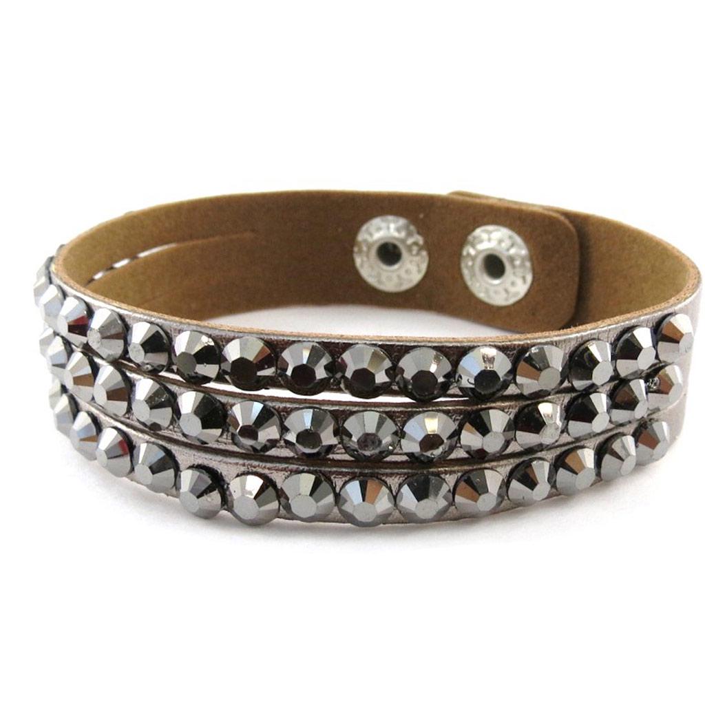 Les Trésors De Lily [J2020] – Graues Designer-Armband „Sissi“.