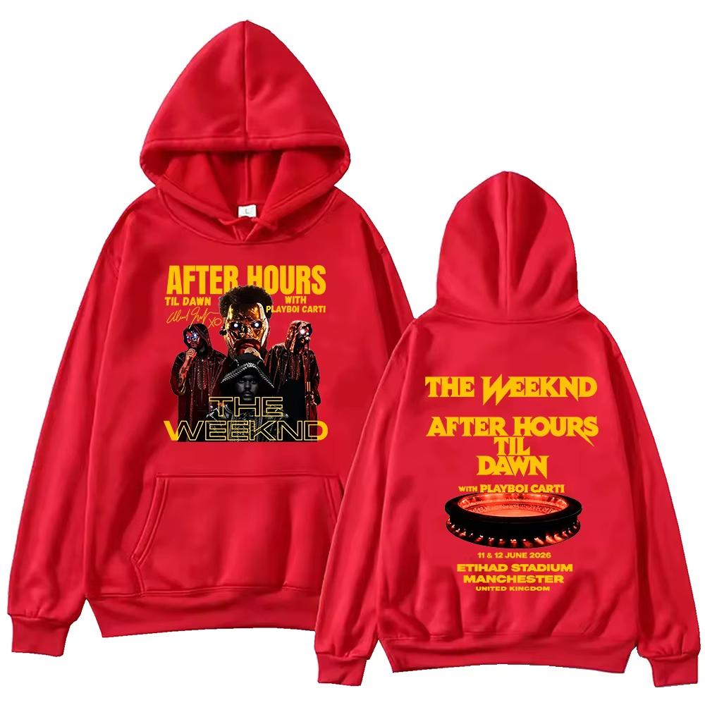 The-Weeknd After Hours Til Dawn Tour 2026 Hoodie Man Woman Harajuku Long Sleeve Pullover Hoodies Soft Cotton Sweatshirt Loose Cozy and Versatile