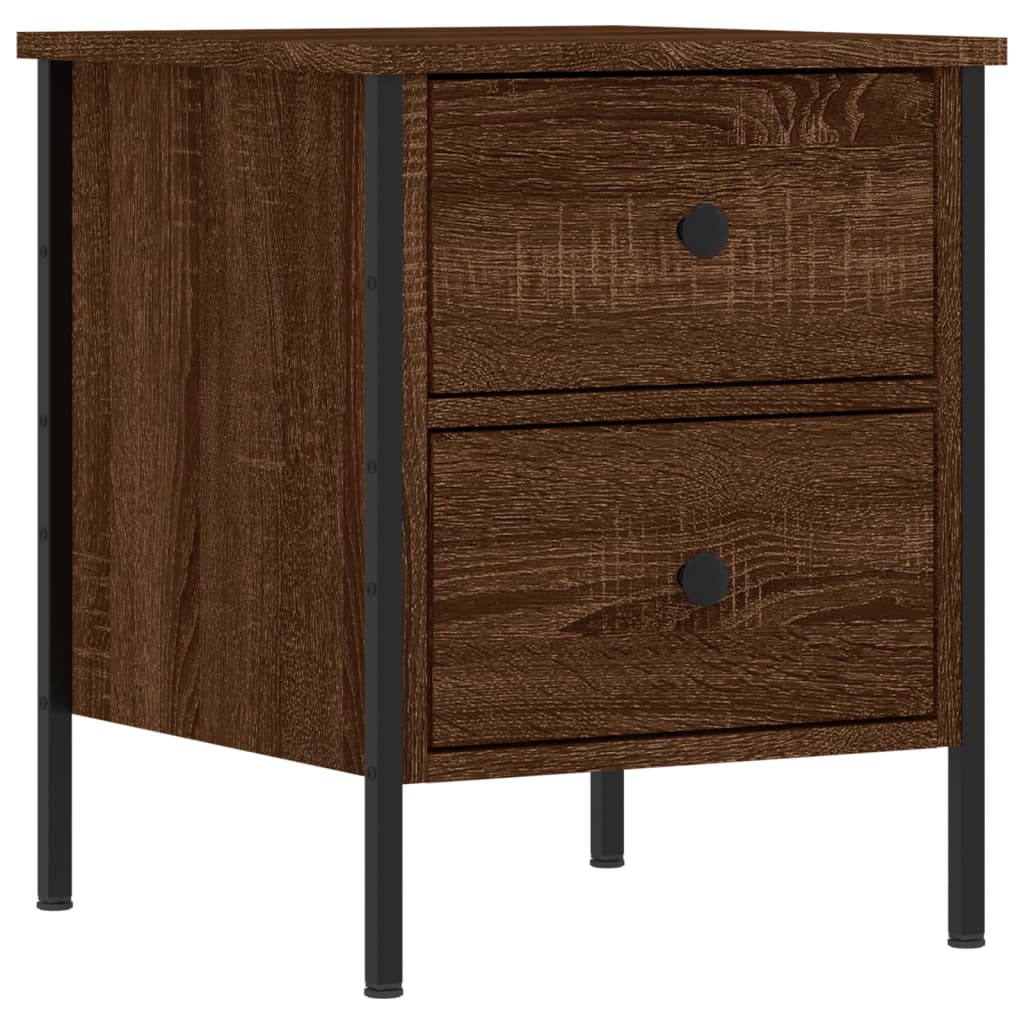 Nightstands (2 Pcs) Brown Oak Effect 40 X 42 X 50 Cm Engineered Wood