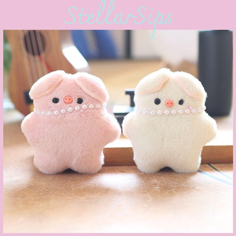 Cute Plush Pig Doll Keychain Soft Short Plush Material Ideal For Bag Charm And Decoration