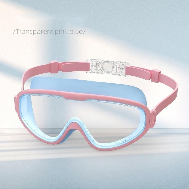 Schwimmbrille mit großem Rahmen für Erwachsene, wasserdicht, beschlagfrei, HD-Schnorchelbrille, Herren und Damen, verstellbare Schwimmbrille mit weitem Blick