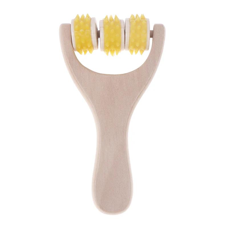 Wenge-Massagerollen, Nackenrollen-Massagegerät, Triggerpunkt-Rollenmassagegerät aus Holz, Muskelrolle für Rücken, Gesicht, Taille, Beine, Arme