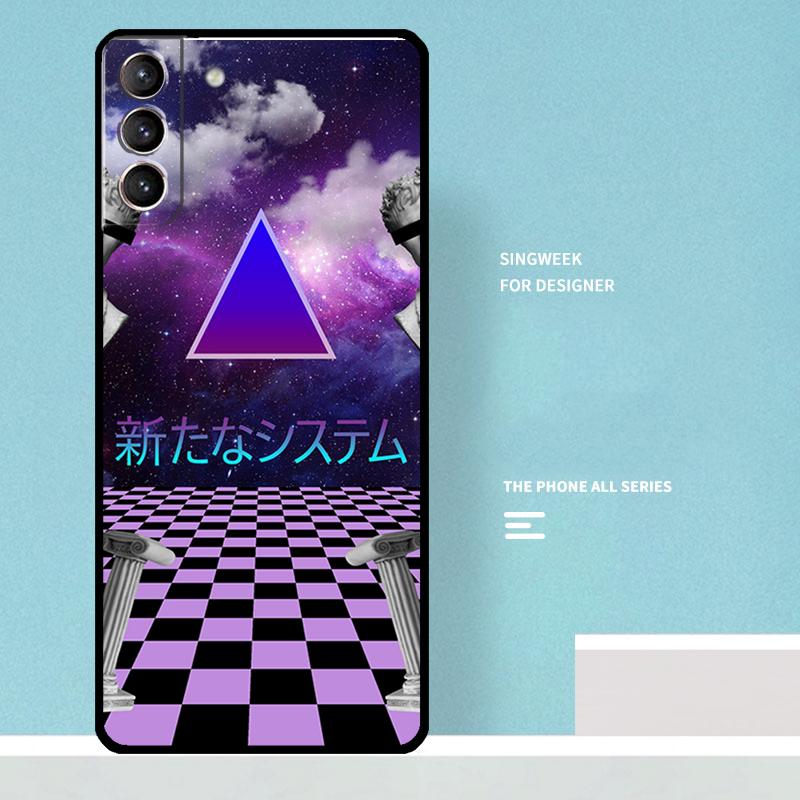Vaporwave Art Case For Samsung Galaxy S25 Ultra S21 S22 S23 S24 Ultra S9 S10 S20 Plus S25 FE Phone Cover