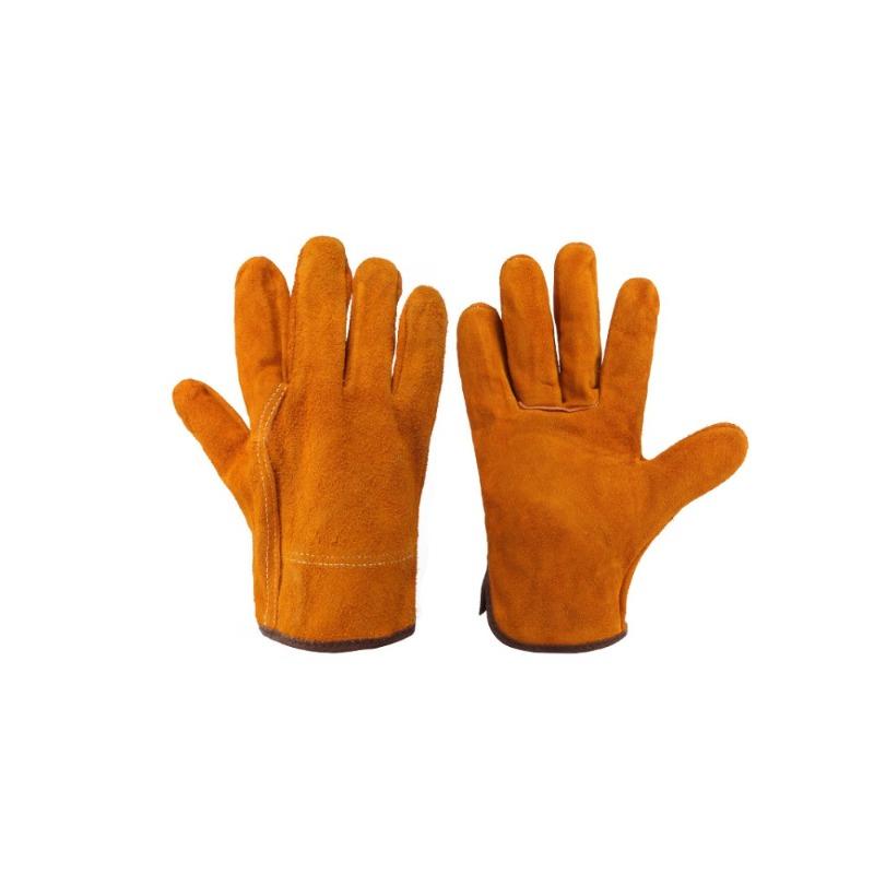 Double Layer Cowhide Welding Gloves Heat Resistant Protective Work Gloves for Welder TIG MIG MMA WeldingArc TIG MIG Welding Work оранжевый