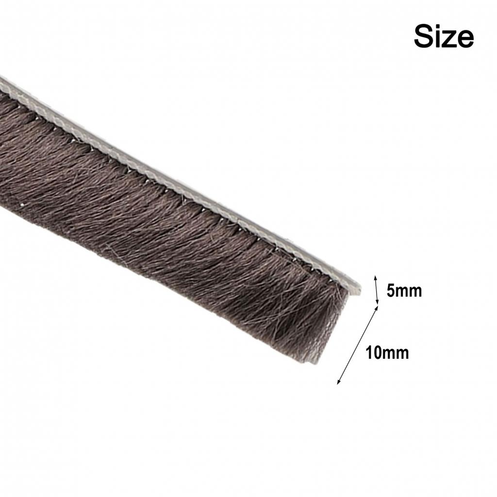 10M Seal Strip Draught Excluder Hairy Seal Brush Pile