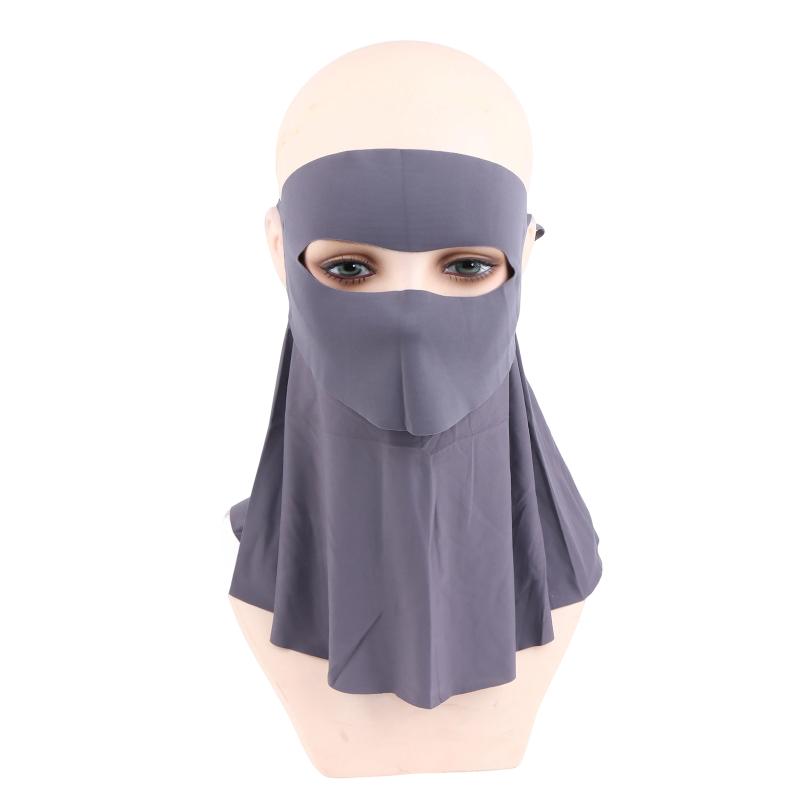 Women Sun Protection Face Mask With Drinking Hole Ice Silk Cooling Uv Block Neck Cover For Cycling Outdoor Summer Accessories