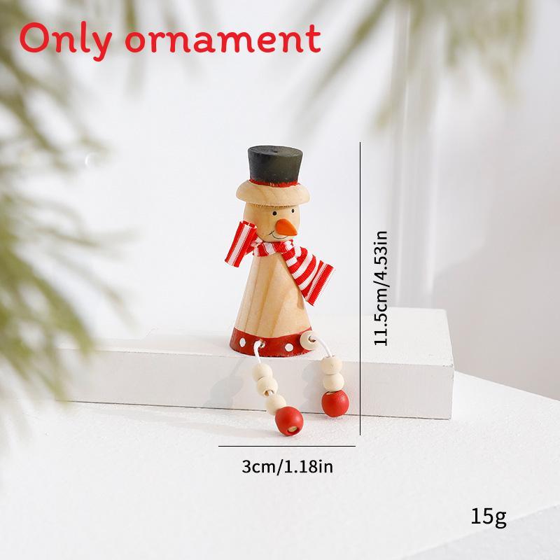 Santa Claus Reindeer Snowman Wooden Tabletop Ornament For Christmas Decoration
