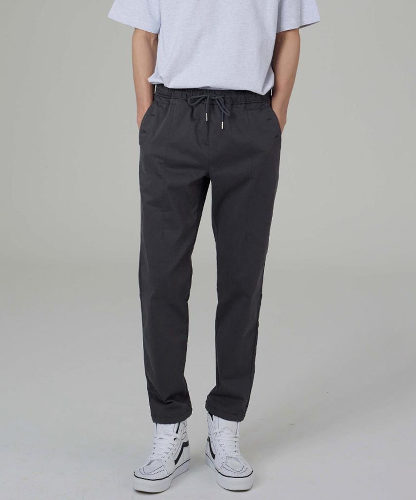 Mejong246 Men Basic Slim Fit Pants Charcoal