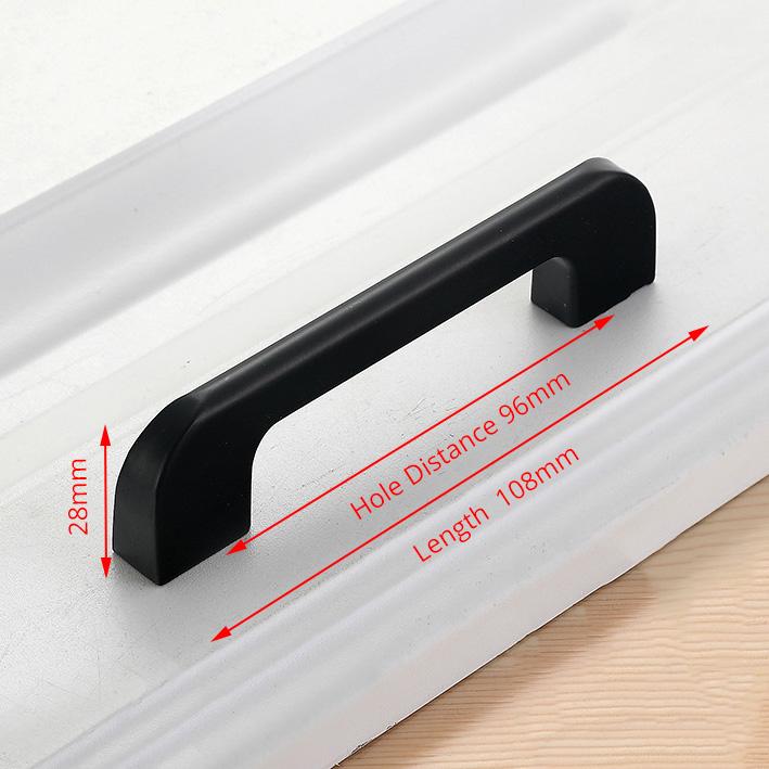 KAK 10PCS American Style Black Cabinet Handles Solid Aluminum Alloy Kitchen Cupboard Pull Drawer Knobs Furniture Handle Hardware