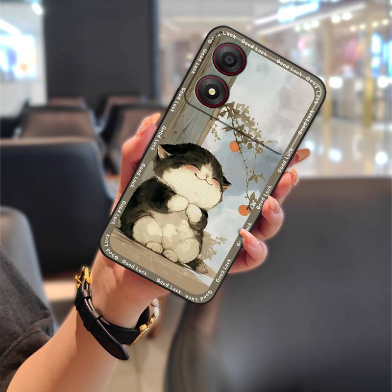 Cute Back Cover Phone Case For ZTE Blade A34 Full Wrap Phone Pouch Anti-dust Anti-knock Graffiti Fashion Design Cartoon